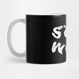 Stay Wild - distressed white print Mug